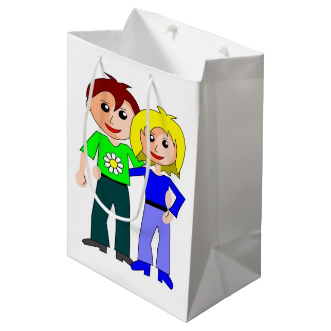 CUTEST COUPLE MEDIUM GIFT BAG (Front Angled)