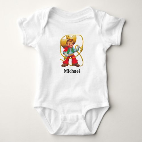 Cutest Cowboy Ever  Personalize Baby Bodysuit