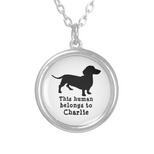 Cutest Dachshund Dog Silver Plated Necklace