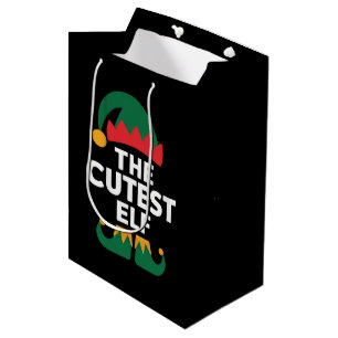 Cutest Elf Matching Family Christmas Medium Gift Bag
