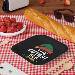 Cutest Elf Matching Family Christmas  Paper Plates