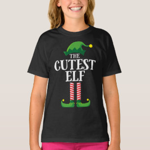 Cutest Elf Matching Family Group Christmas Party T-Shirt