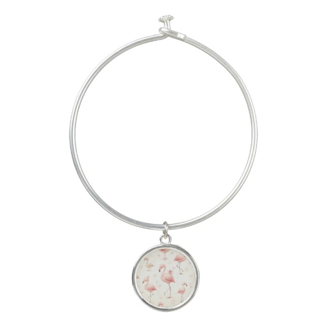 Cutest Flamingo Flock Bangle Bracelet (Front)