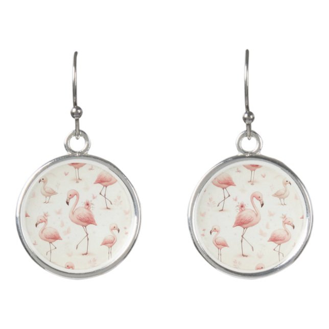 Cutest Flamingo Flock Earrings (Front)