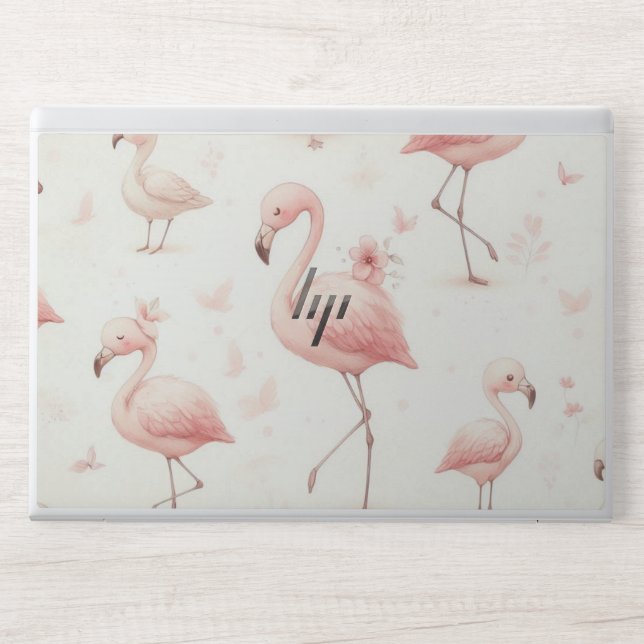 Cutest Flamingo Flock HP Laptop Skin (Front)