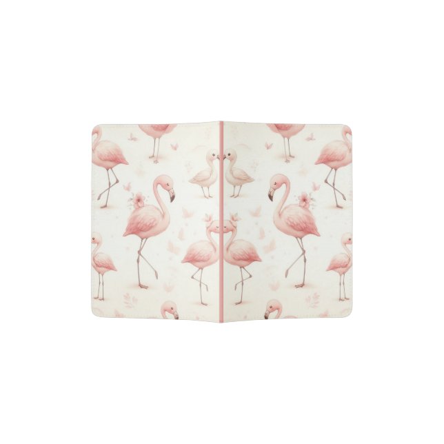 Cutest Flamingo Flock Passport Holder (Opened)