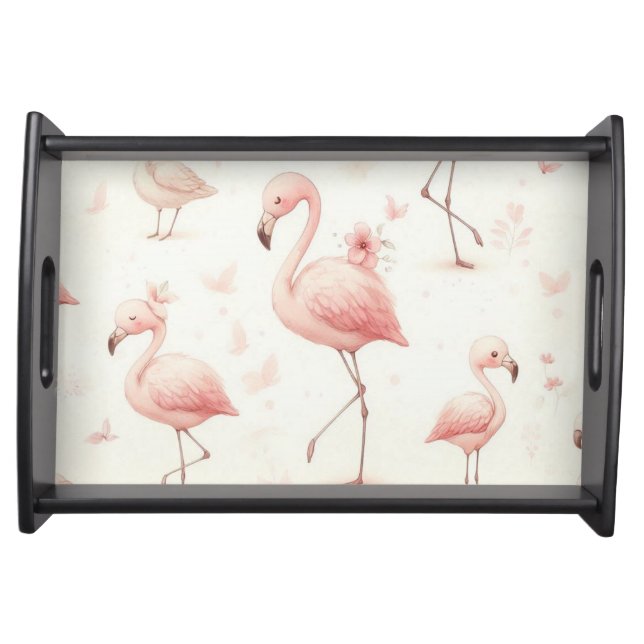 Cutest Flamingo Flock Serving Tray (Front)