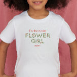 Cutest Flower Girl Ever Floral Text Wedding Toddler T-shirt<br><div class="desc">Show your flower girl just how special and important she is in the wedding party with this adorable "I'm the cutest flower girl ever!" shirt!</div>