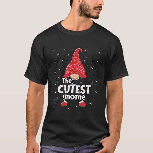 Cutest Gnome Family Matching Christmas Funny Gift  T_Shirt