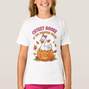 Cutest Goose at the Pumpkin Patch Funny Halloween  T-Shirt