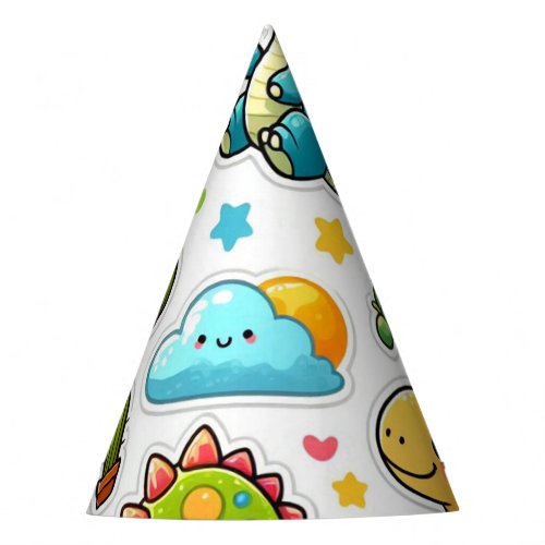 cutest happy dinosaurs design birthday party hat 