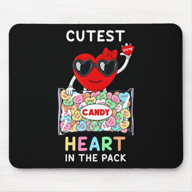 Cutest Heart In The Pack Fun Valentines Day Toddle Mouse Pad (Front)