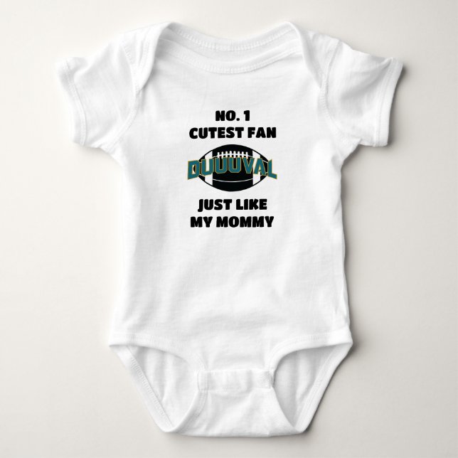 Cutest Jacksonville Football Fan Baby Bodysuit (Front)