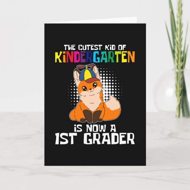 Cutest Kid of Kindergarten 1st Grader Card (Front)