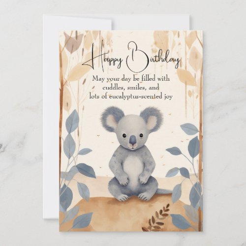 Cutest Koala Birthday Card