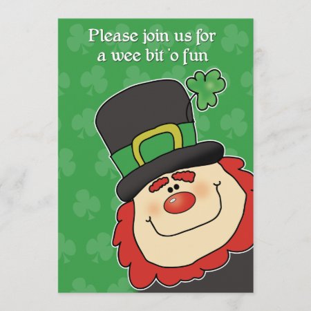 Cutest Leprechaun St. Patricks Day Invitation