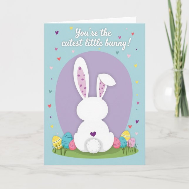 Cutest Little Bunny Message Card (Front)