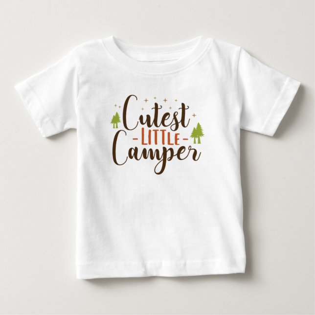 Cutest Little Camper Baby T-Shirt (Front)