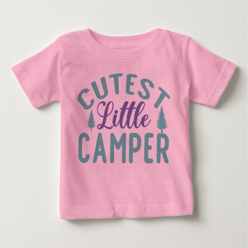 Cutest little camper girl baby T_Shirt