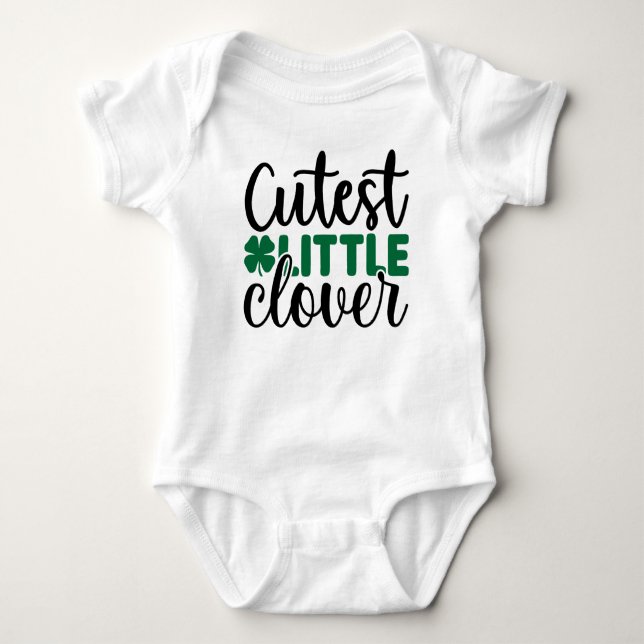 Cutest Little Clover Charm-61277 Baby Bodysuit (Front)