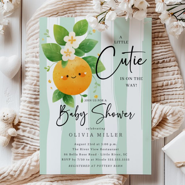 Cutest Little Cutie Baby Shower Invitation (Creator Uploaded)