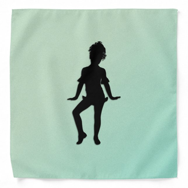 Cutest Little Dancer Green  Bandana (Front)