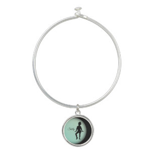 Cutest Little Dancer Green  Bangle Bracelet