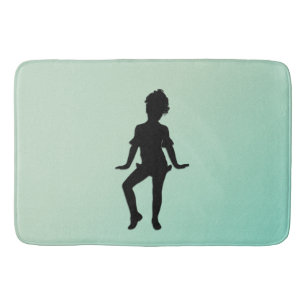 Cutest Little Dancer Green  Bath Mat