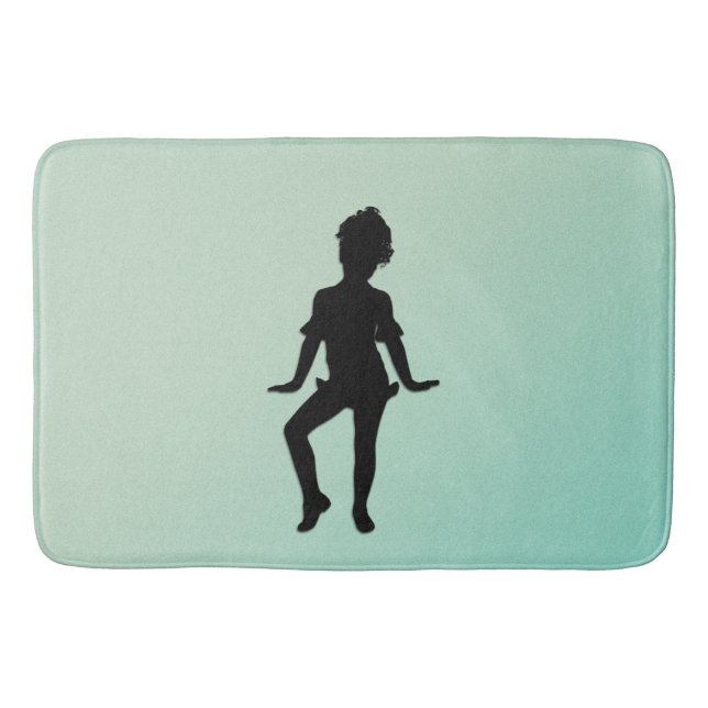 Cutest Little Dancer Green  Bath Mat (Front)
