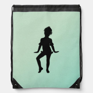 Cutest Little Dancer Green Drawstring Bag