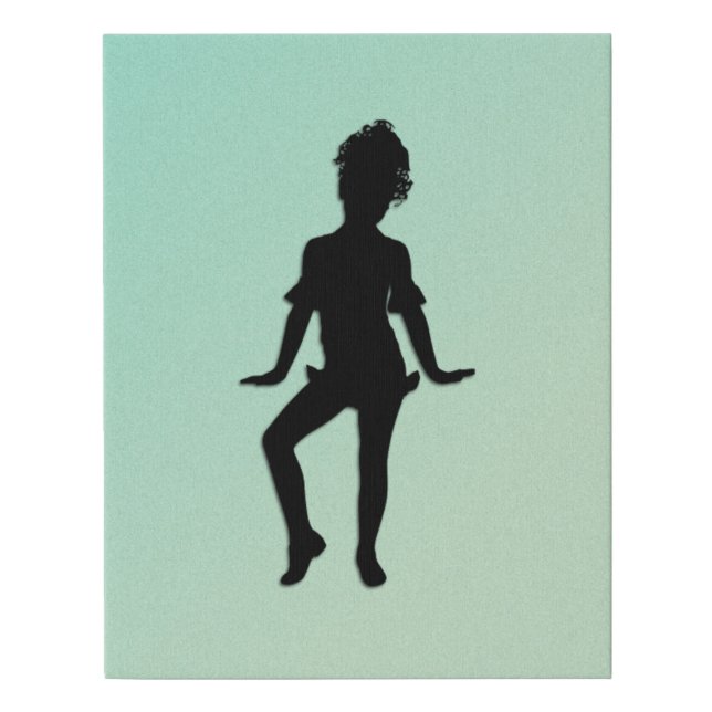 Cutest Little Dancer Green  Faux Canvas Print (Front)