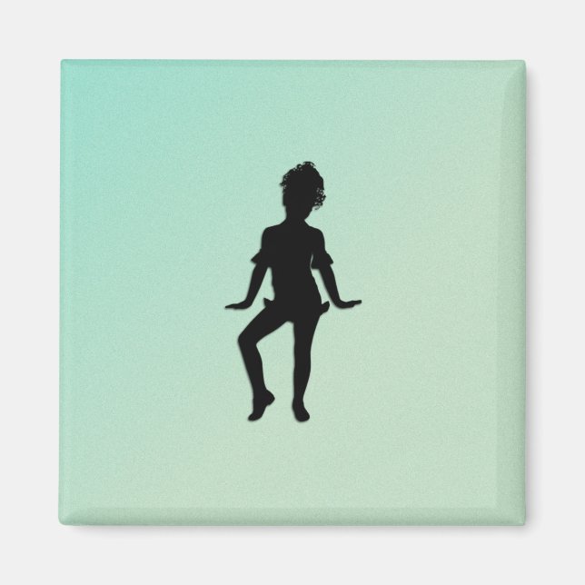 Cutest Little Dancer Green  Magnet (Front)