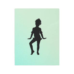 Cutest Little Dancer Green Metal Print