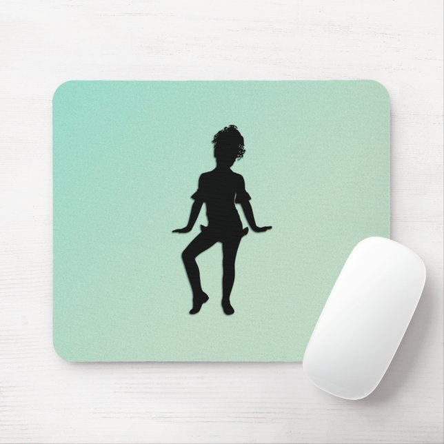 Cutest Little Dancer Green  Mouse Pad (With Mouse)