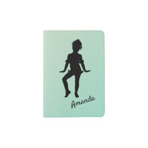 Cutest Little Dancer Green Personal Passport Holder