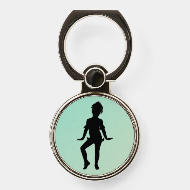 Cutest Little Dancer Green  Phone Ring Stand (Front)