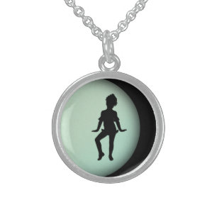 Cutest Little Dancer Green Sterling Silver Necklace
