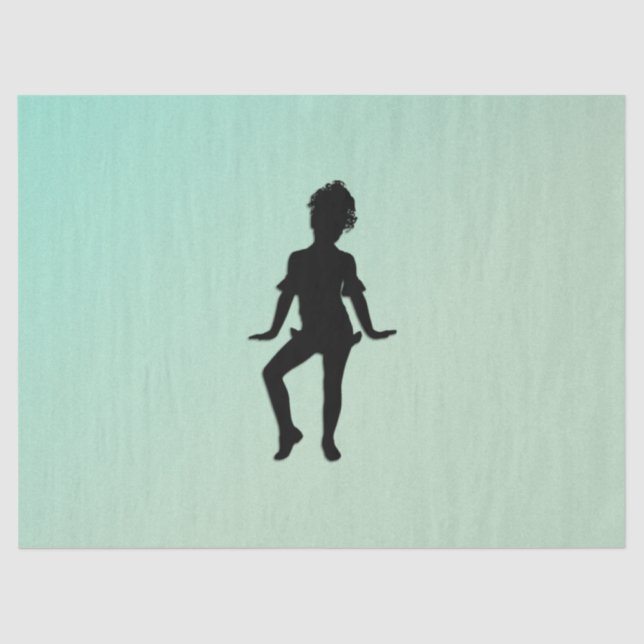 Cutest Little Dancer Green  Tissue Paper (Front)