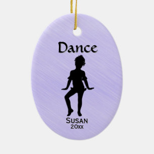 Cutest Little Dancer Lavender Name / Date Ceramic Ornament