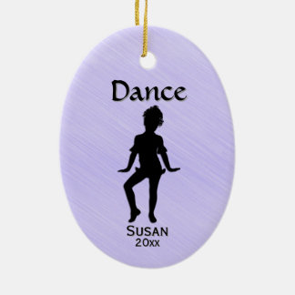 Cutest Little Dancer Lavender Name / Date Ceramic Ornament