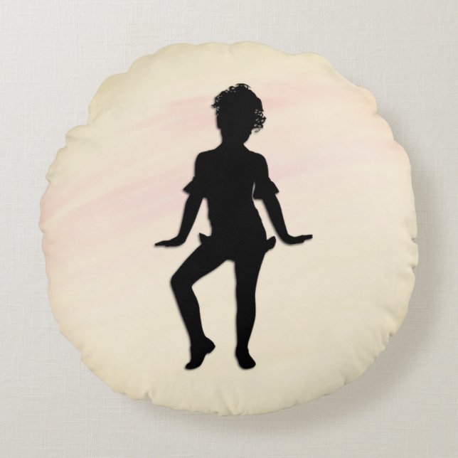 Cutest Little Dancer Mellow Round Pillow (Front)