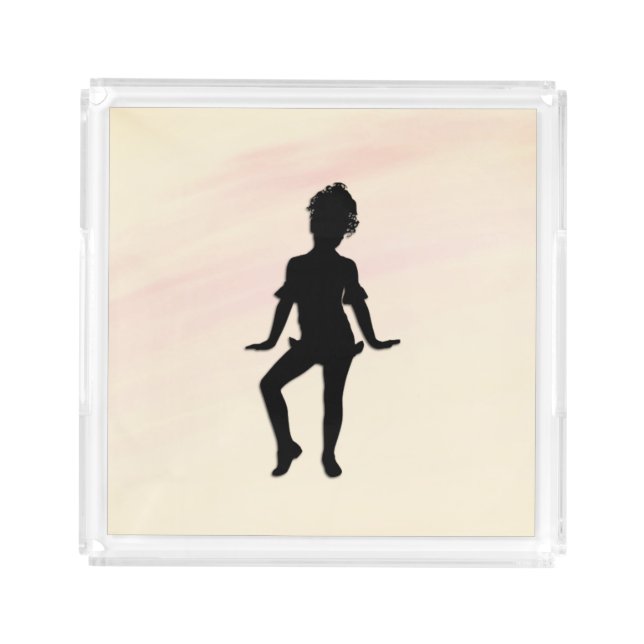 Cutest Little Dancer Mellow Yellow Acrylic Tray (Front)
