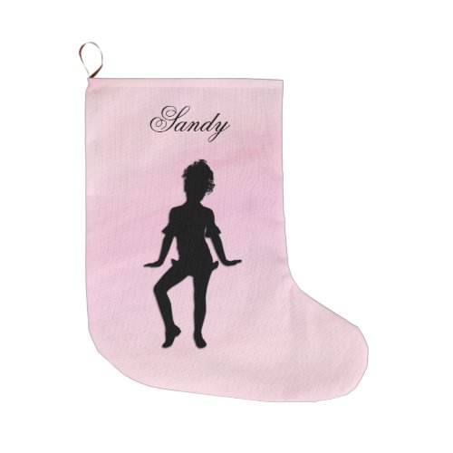 Cutest Little Dancer Name Large Christmas Stocking