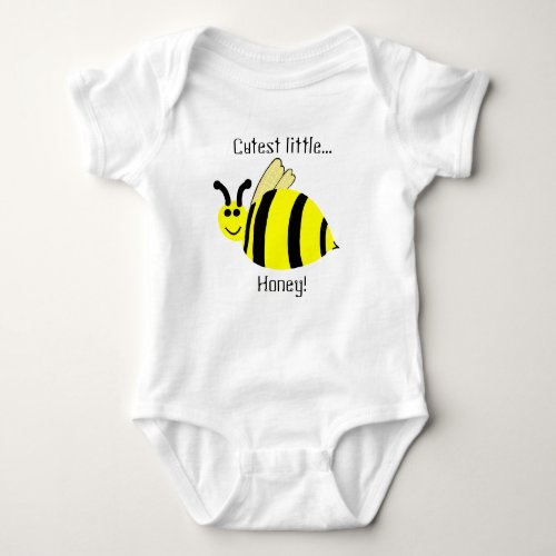Cutest Little Honey Yellow Bumble Bee Infant Shirt