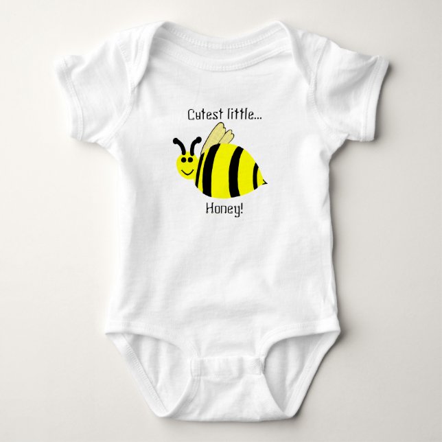 Cutest Little Honey Yellow Bumble Bee Infant Shirt (Front)
