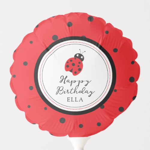 Cutest Little Ladybug Kids Birthday Party Balloon