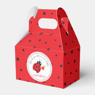 Cutest Little Ladybug Kids Birthday Party  Favor Boxes