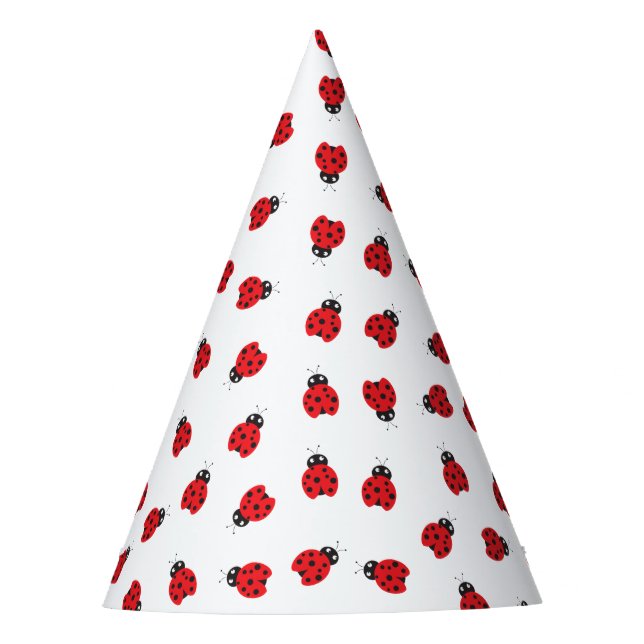 Cutest Little Ladybug Kids Birthday Party  Party Hat (Front)