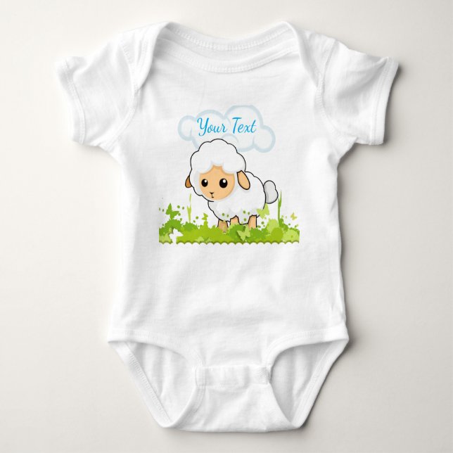 Cutest Little Lamb Baby Bodysuit (Front)