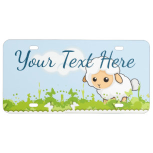 Cutest Little Lamb License Plate